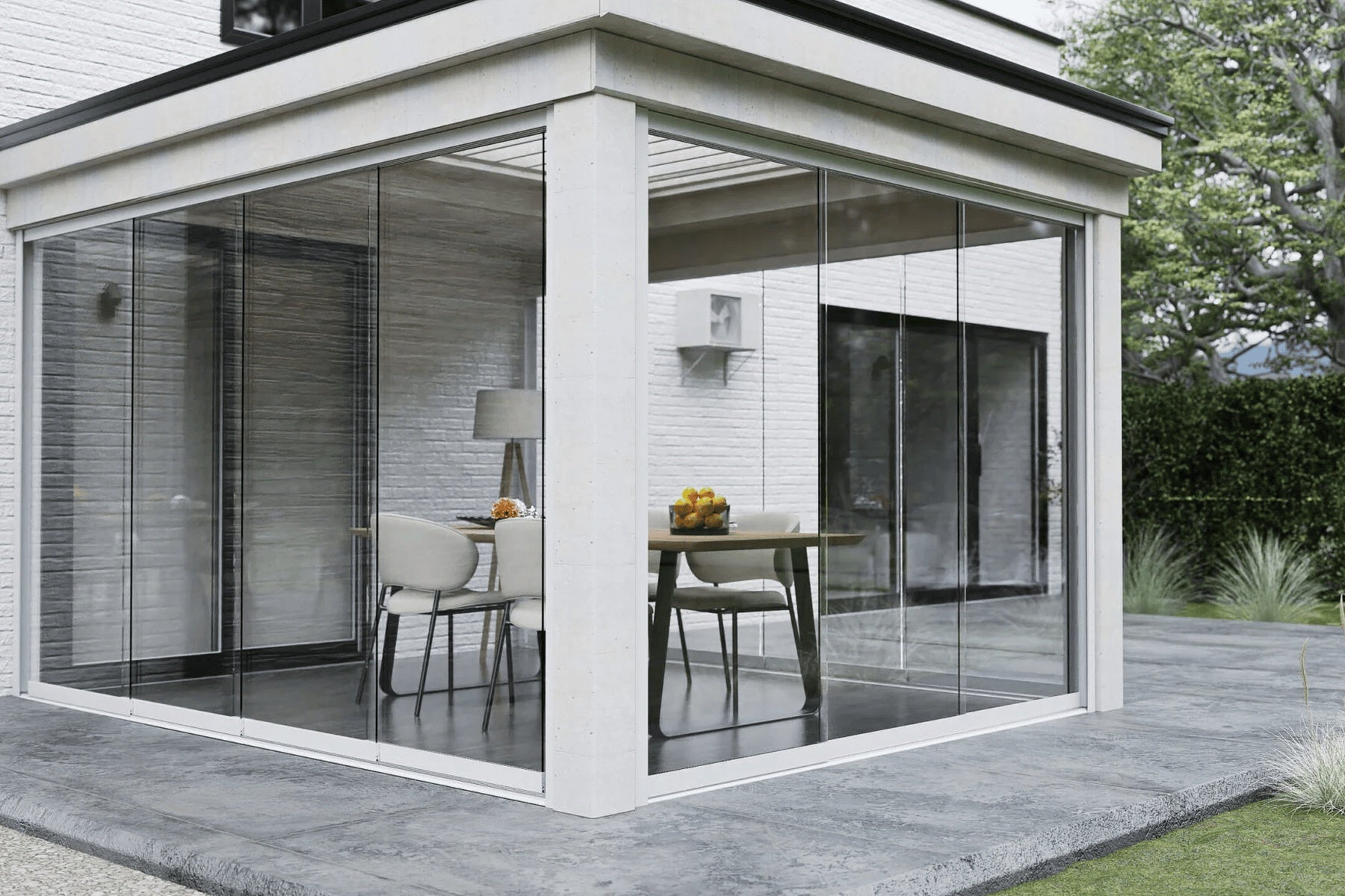 Glazen Schuifwand All-in (Voorgemonteerd)